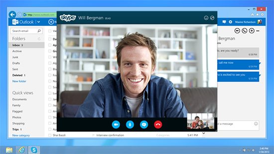 Skype couplé à Outlook